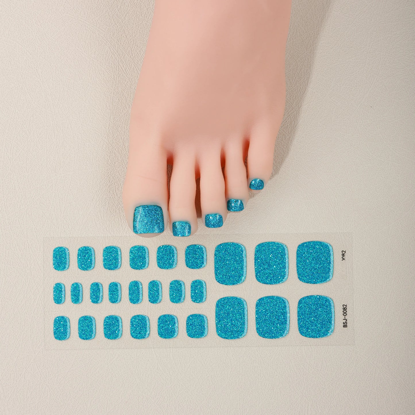 Blue Glitter Pedi