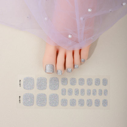 Silver Glitter Pedi