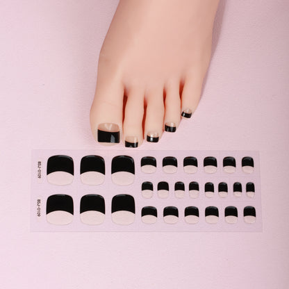 Black French Pedi